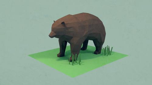 Low poly Grizzly preview image